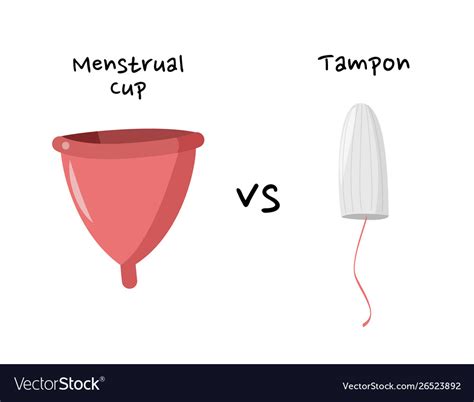 Menstrual Cup Vs Tampon Royalty Free Vector Image