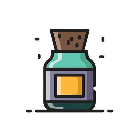 Premium Vector Inkwell Icon Simple Inkwell Colored Flat Icon On