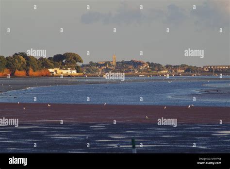 Looking South Down The River Exe Estuary Towards Lympstone And Exmouth From Topshamon A Calm