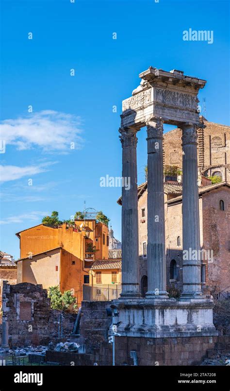 ruins  ancient roman temple hidden  buildings   romes