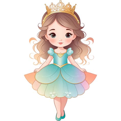 Cute Princess Girl Ai Generative 32067547 Png