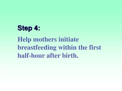 Ppt The Ten Steps To Successful Breastfeeding Powerpoint Presentation