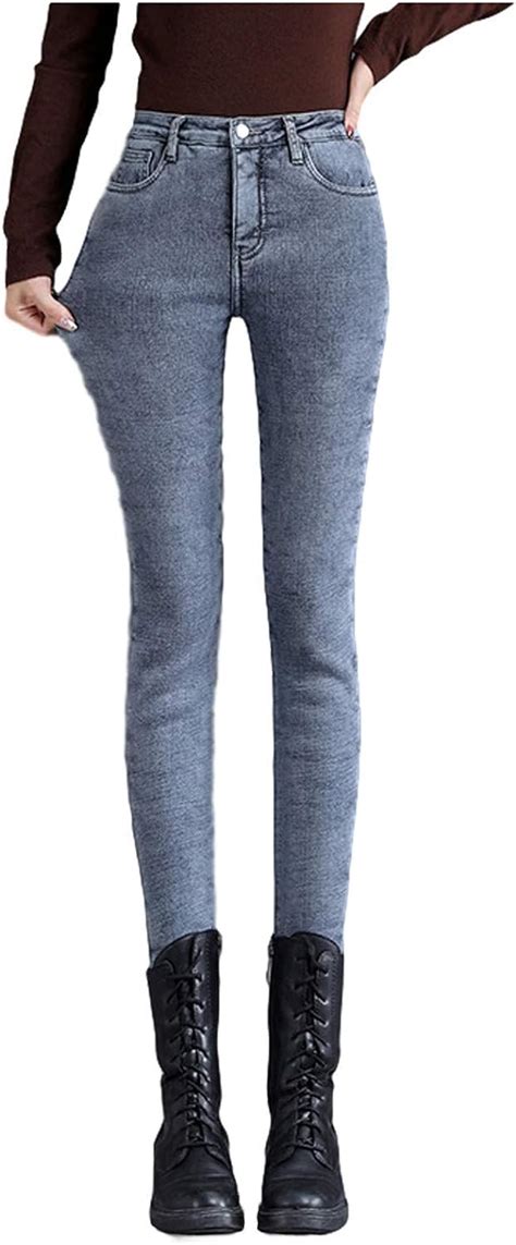 Huft Damen Jeans Fleece Gef Ttert High Waist Jeggings Jeans Damen