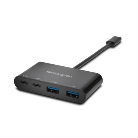 Hub Usb Kensington Ch1000 4x Usb 32 Gen 2 2x Usb C Black