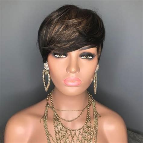 Amazon Hotkis Short Human Hair Wigs For Black Women Short Brown