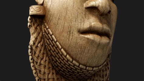 3d Model African Benin Ivory Mask Of Queen Idia Vr Ar Low Poly