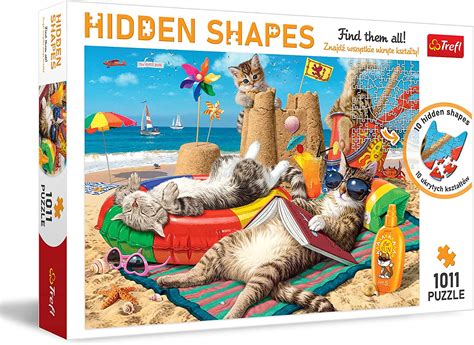 Trefl - Hidden Shapes Feline Jigsaw Puzzle (1000 Pieces) | I Love Puzzles