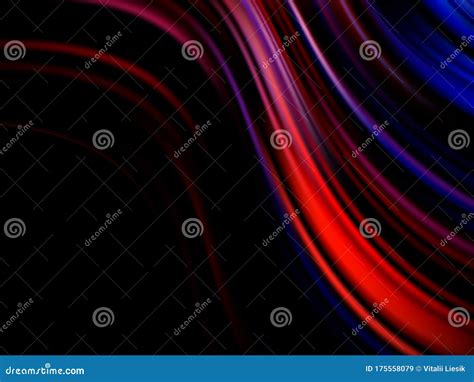 Colorful Abstract Waves On Black Background Vector Eps10 Stock Vector