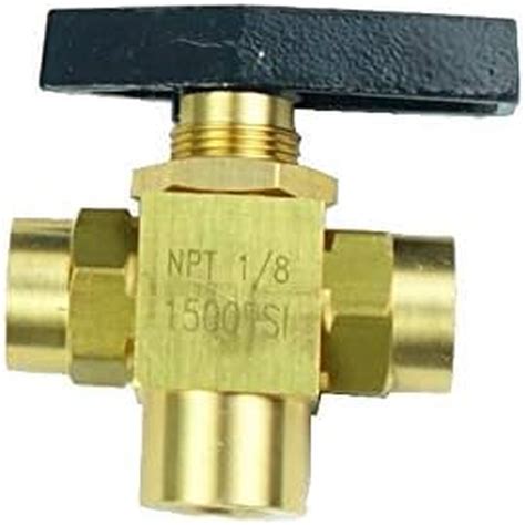 Hongbow Brass Instrument 3 Way Ball Valve L Port Panel Mounted 1 8 Npt