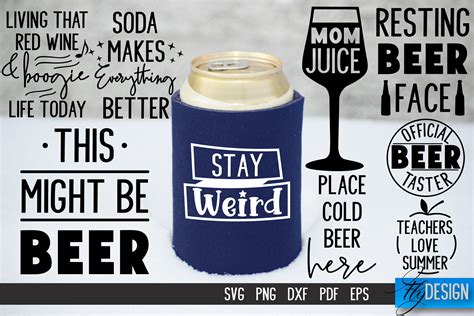 Can Holder SVG Bundle Can Cooler SVG Can Koozie Designs V 2 By Fly