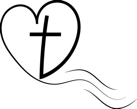 logo modelo iglesias amor Dios cruzar icorazon. religioso caligrafía ...