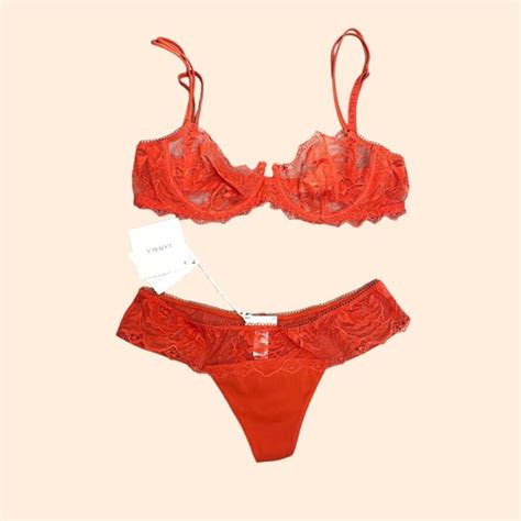 La Perla Intimates And Sleepwear Nwt La Perla Orange Lace Lingerie