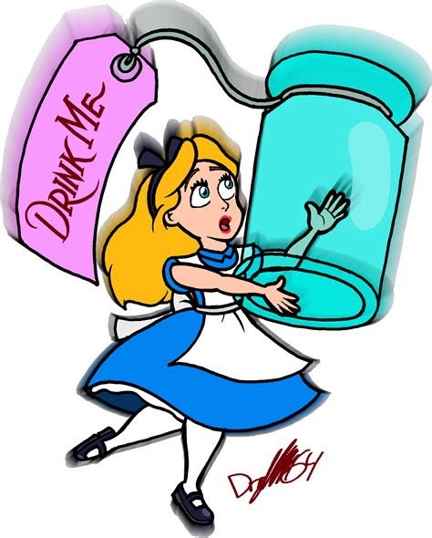 Alice In Wonderland Drink Me Bottle Cartoon