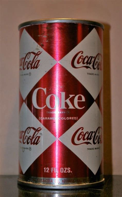 Fine 1960 S Coca Cola Steel Can Multi Diamond Pattern Atlanta Ga