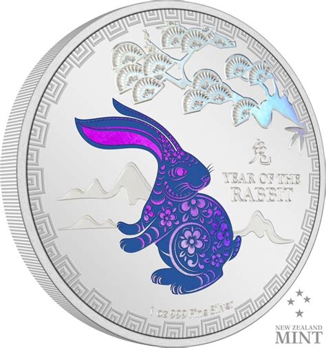 2023 Niue Lunar Year Of The Rabbit 1oz Silver Colorized Proof Coin