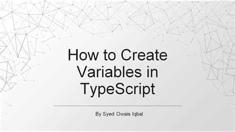 How To Create A Variables In TypeScript YouTube