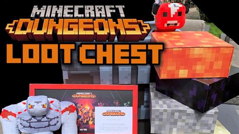 Minecraft Dungeons Loot Chest Unboxing Real Life Looting Youtube