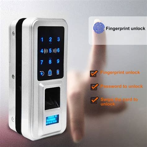 Digital Glass Door Lock Touch Screen Fingerprint Password Rfid Card