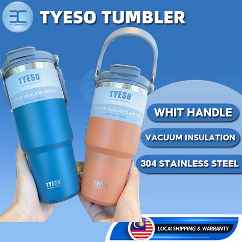 Tyeso Tumbler With Handle Vacuum Insulated Tumbler Hot And Cold Thermoflask Stainless Steel