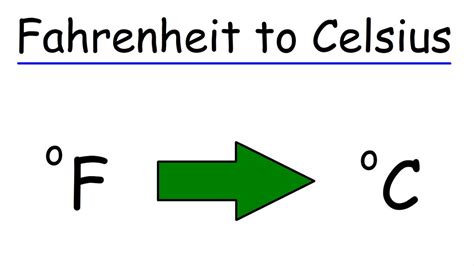 How To Convert Fahrenheit To Celsius Youtube