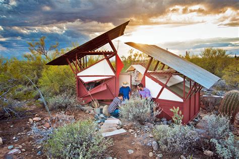 Taliesin West students built protective desert shelters using mostly local materials Little ...