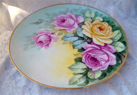 Bavarian China Gorgeous Bavaria Hand Painted Vibrant Pink