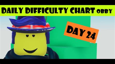 Daily Difficulty Chart Obby Day 24 Youtube