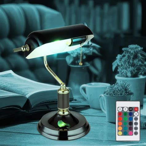 Lampe De Banquier Table Bureau Intensit Variable Rgb Led Lecture Or