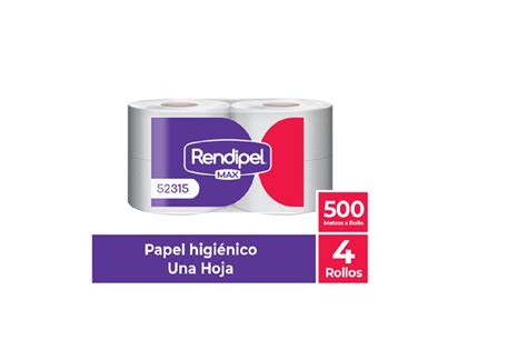 Papel Higiénico Rollo 4 Un X 500 Mts Rendipel Max Insofert