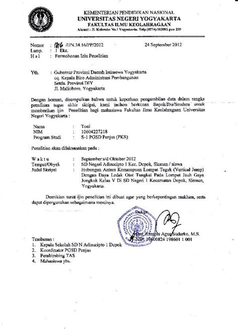 Detail Surat Permohonan Ijin Penelitian Koleksi Nomer 30