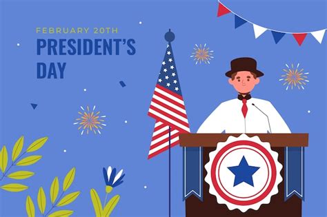 Fondo Plano De Celebraci N Del D A De Los Presidentes Vector Gratis