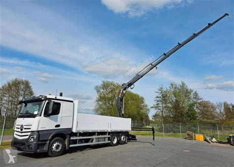 Camion Mercedes Plateau Ridelles Actros L 2545 Hiab 228 6 6x2 Lenk Lift