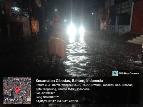 Hujan Lebat Melanda BPBD Kota Tangerang Cepat Tanggap Tangani