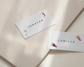 Italiano Editable Customisable Printable Name Cards V Watercolour