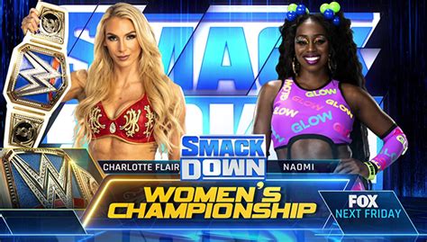 Lineup For Tonights Wwe Smackdown Charlotte Flair To Defend Womens