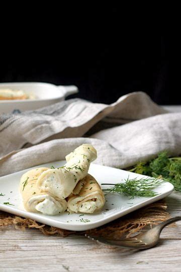 Nalysnyky (Ukrainian Crepes with Cheese and Dill) - Domestic Dreamboat