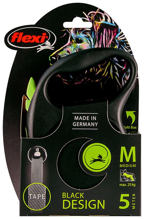 Flexi Correa Black Design Cinta Verde Para Perros Miscota Espa A