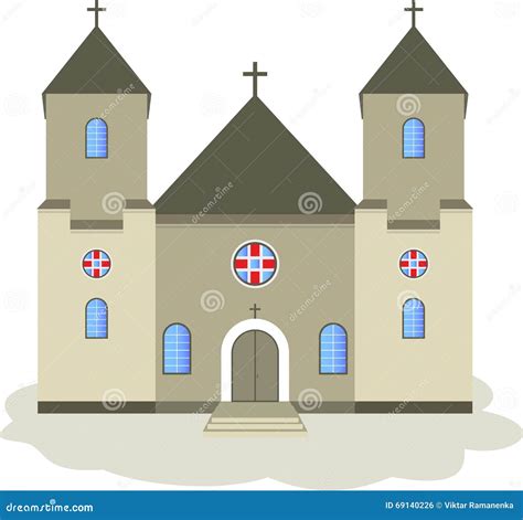 Catholic Curch stock vector. Illustration of faith, catholic - 69140226