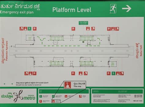 Emergency Exit Plan boards in the metro stations newly inaugurated by