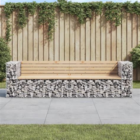 Vidaxl Gartenbank Aus Gabionen X X Cm Massivholz Kiefer