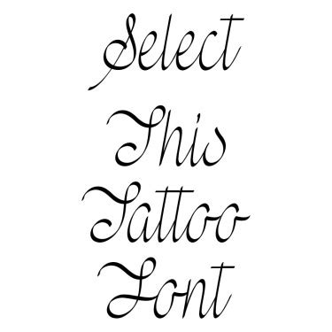 Cursive Tattoo Fonts Generator