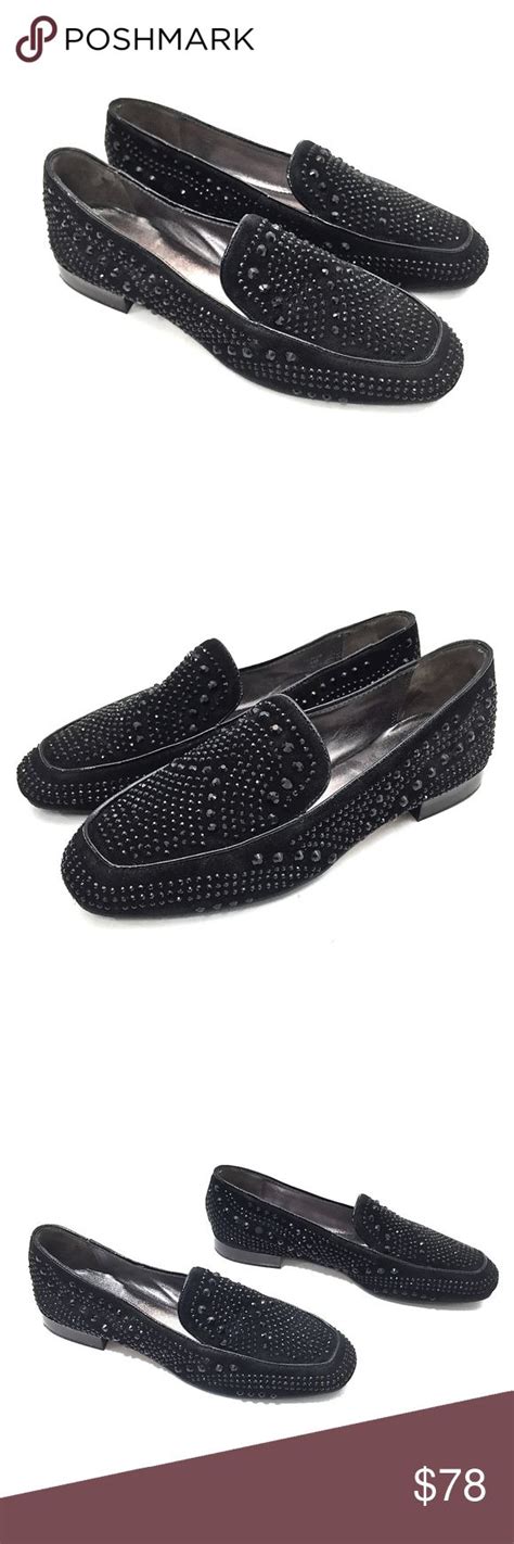 - SOLD - Donald Pliner Black Rhinestone Loafers | Black rhinestone, Studded loafers, Loafers