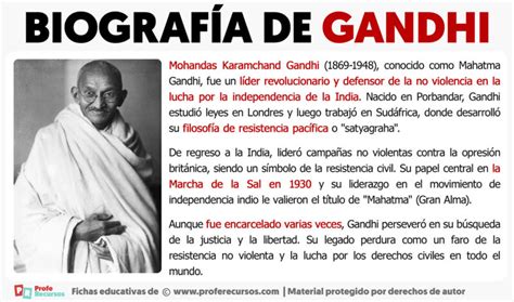 Biografía de Mahatma Gandhi