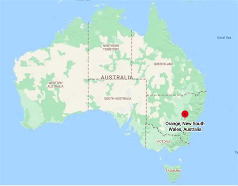 Where Is Orange Australia Where Is Orange Located In Australia Map