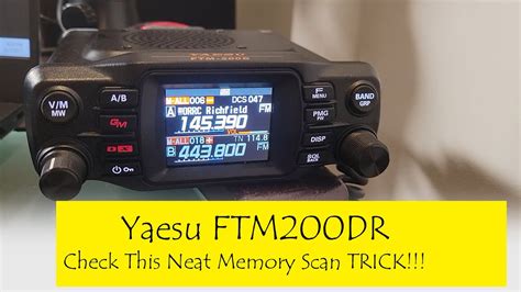 Yaesu FTM 200D Check This Neat Memory Scan TRICK YouTube