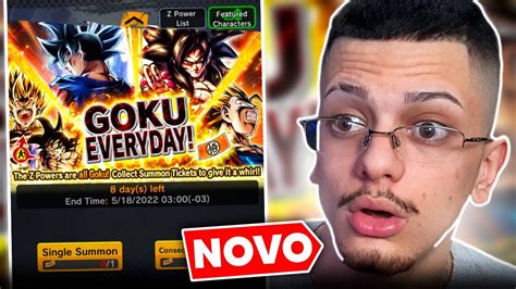 Deu Bom Summons GrÁtis Do Goku Everyday Dragon Ball Legends Youtube