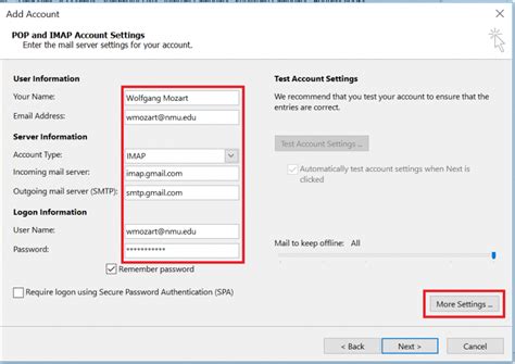 Adding A Gmail Account To Outlook Using IMAP IT Services