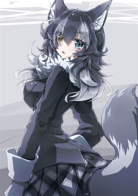 Gray Wolf By Harunasu On Deviantart Nekomimi Anime Wolf Anime Neko