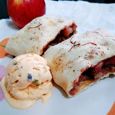 Eggless Apple Strudel Recipe With Homemade Pastry Sheet By Archanas