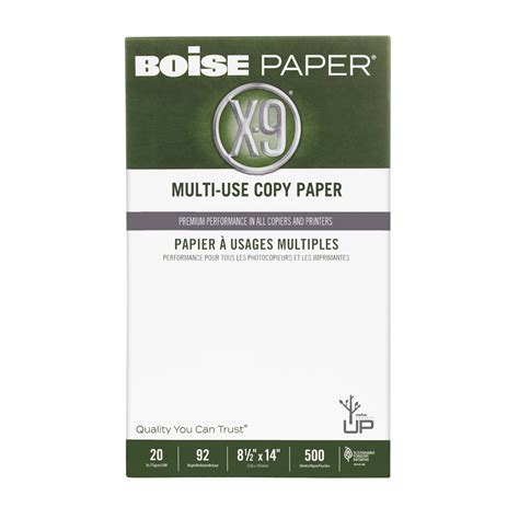 Boise X 9 Multi Use Copy Paper Legal Size 8 12 X 14 20 Lb White Pack Of 500 Sheets